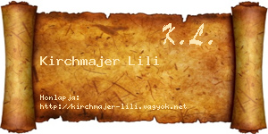 Kirchmajer Lili névjegykártya