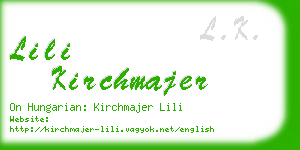 lili kirchmajer business card